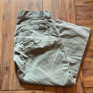 7 for All Mankind olive crop pant